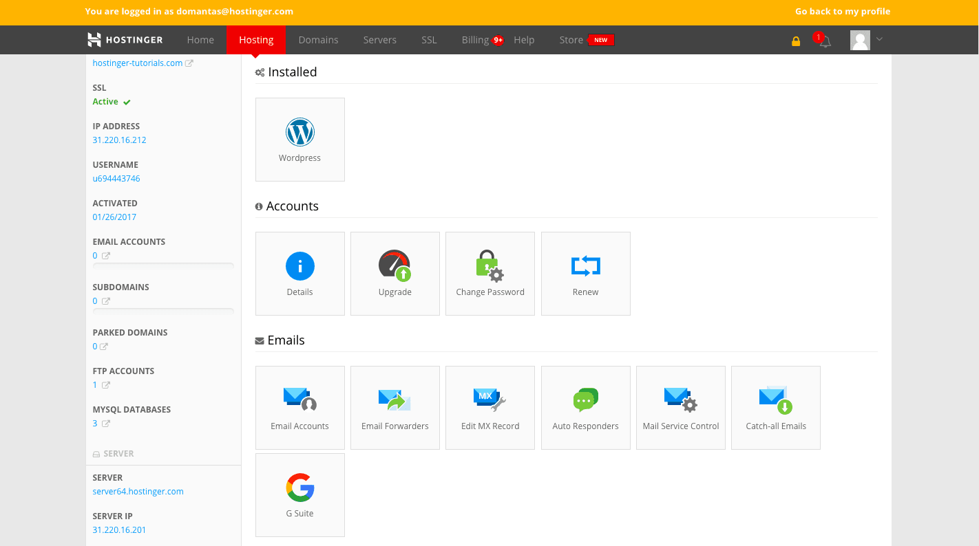 Cpanel Hostinger Business Plan Cpanel hostinger business plan