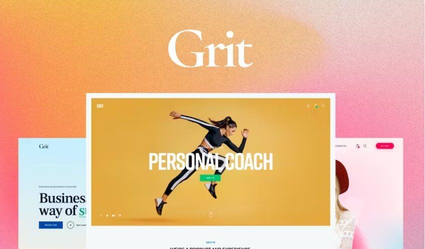 Grit personal coach wordpress theme