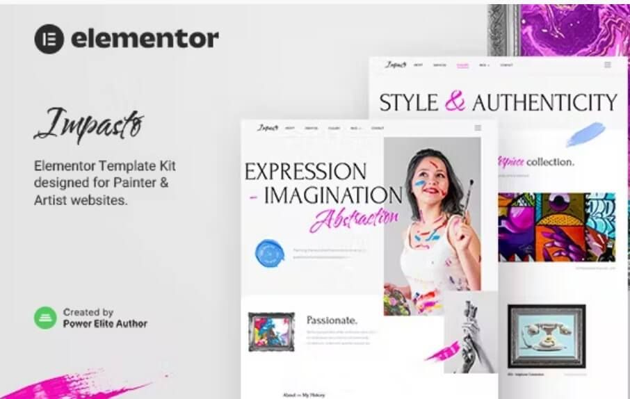 Impasto – Painter &Amp; Artist Elementor Template Impasto – painter & artist elementor template