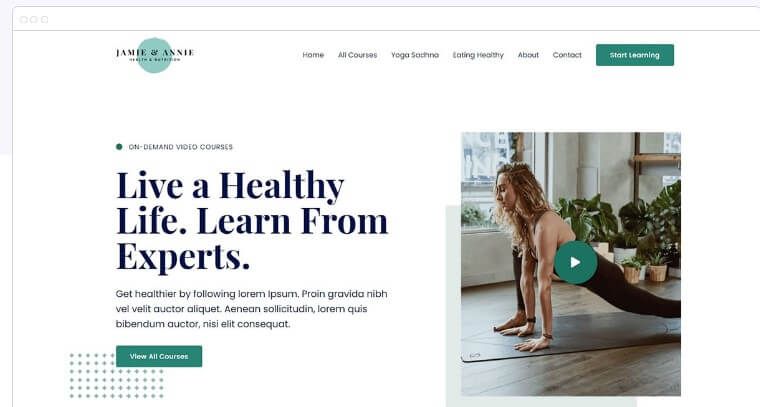 Online health coaching wordpress theme