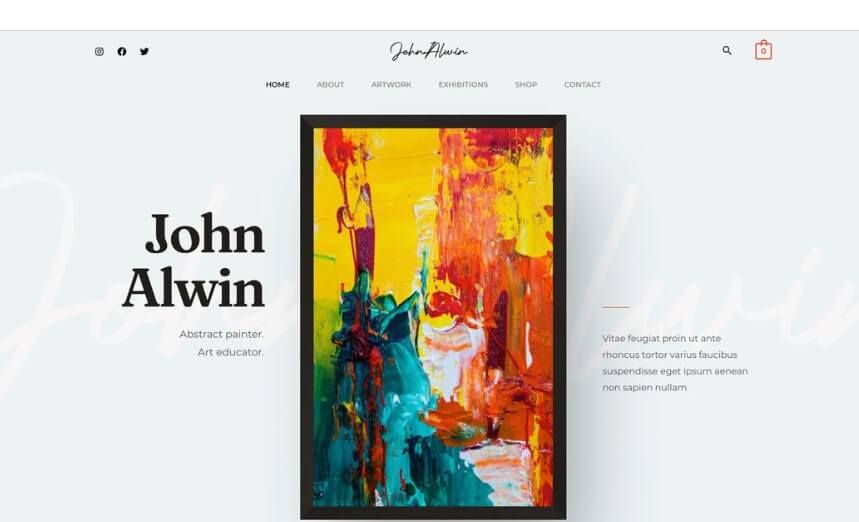 Painter Artist Wordpress Theme Painter artist wordpress theme