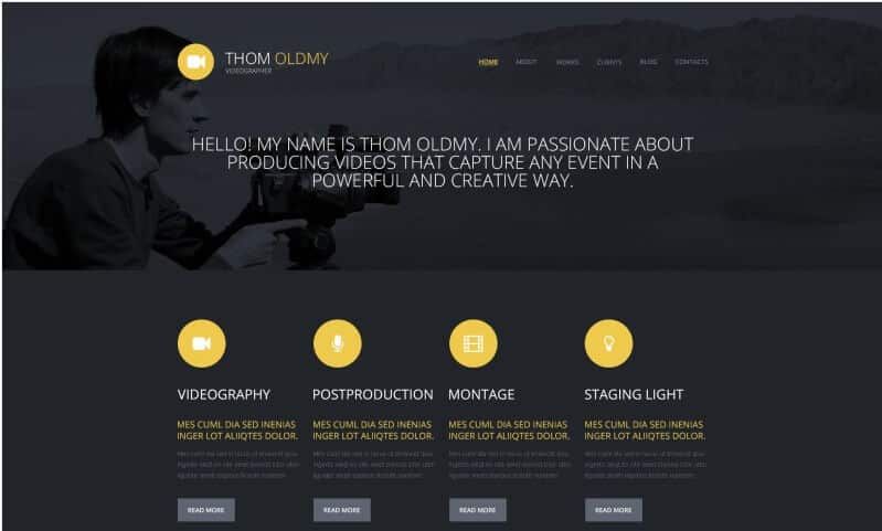 Videographer 03 Wordpress Theme Videographer 03 wordpress theme