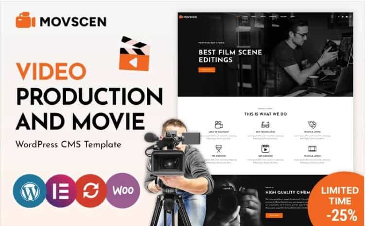 Movscen - movie studios and filmmakers wordpress theme