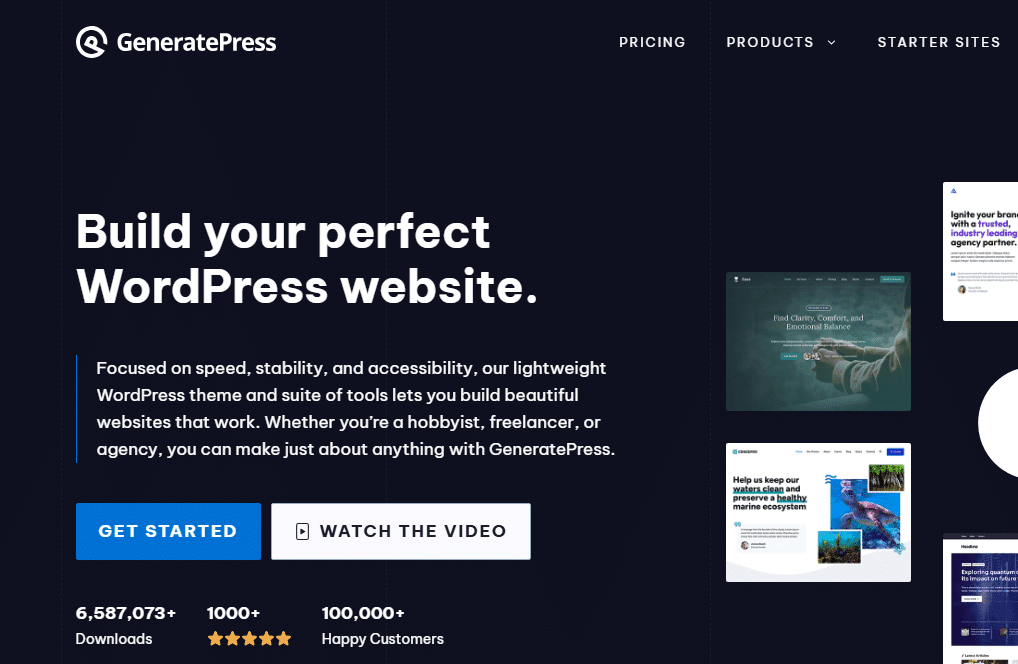Generatepress Wordpress Theme Dashboard Interface Generatepress wordpress theme dashboard interface