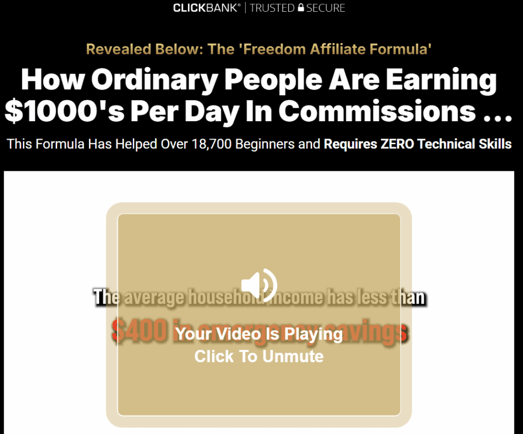 Freedom affiliate formula course