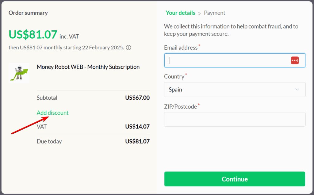 Coupon Code Applying Page To Get Money Robot Web Monthly Subscription Coupon code applying page to get money robot web monthly subscription