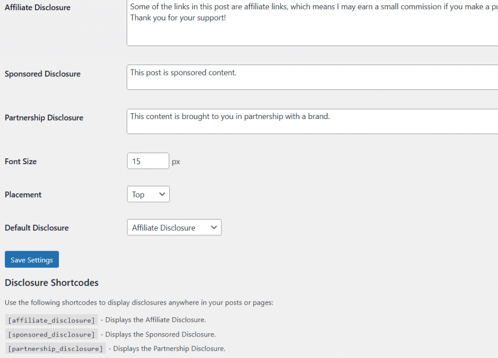 Show affiliate disclosure plugin installation step 2
