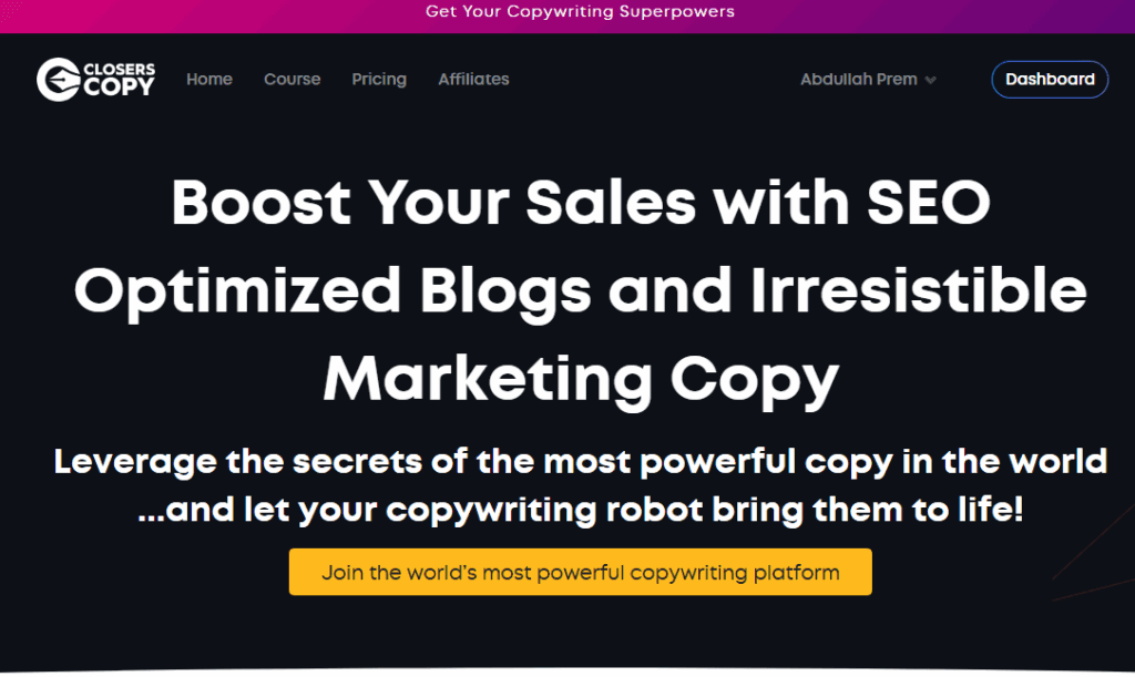 Closercopy ai writer