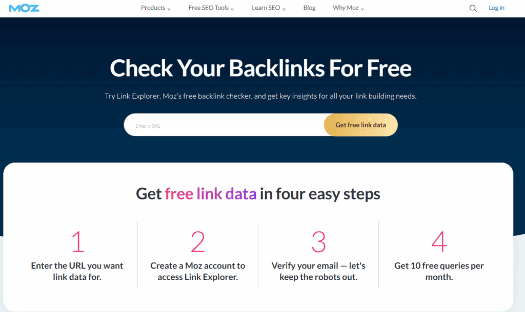 Moz backlink monitoring tool