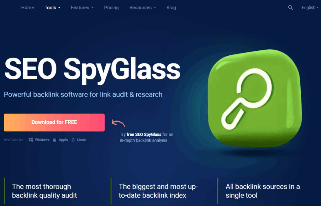 Seo spyglass from seo powersuite