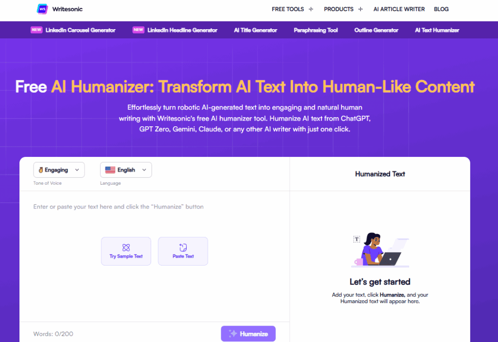 Writesonic Ai Humanizer Writesonic ai humanizer