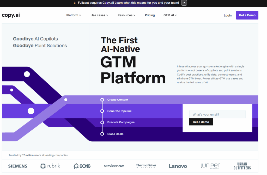 Copy Ai Homepage Screenshot — Scalenut Alternative Copy ai homepage screenshot — scalenut alternative