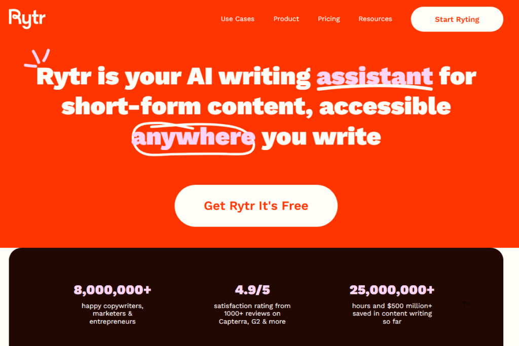 Rytr Me Homepage — Alternative To Scalenut Rytr me homepage — alternative to scalenut