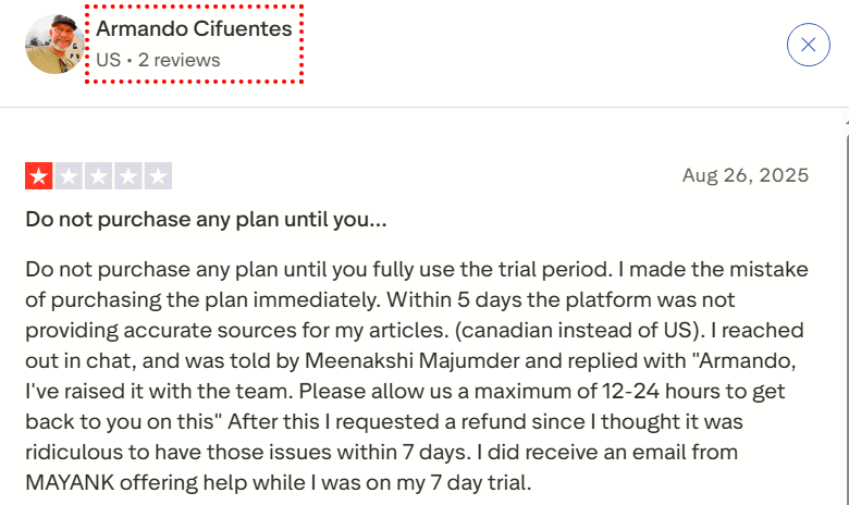 Scalenut Review From Trustpilot Scalenut review from trustpilot