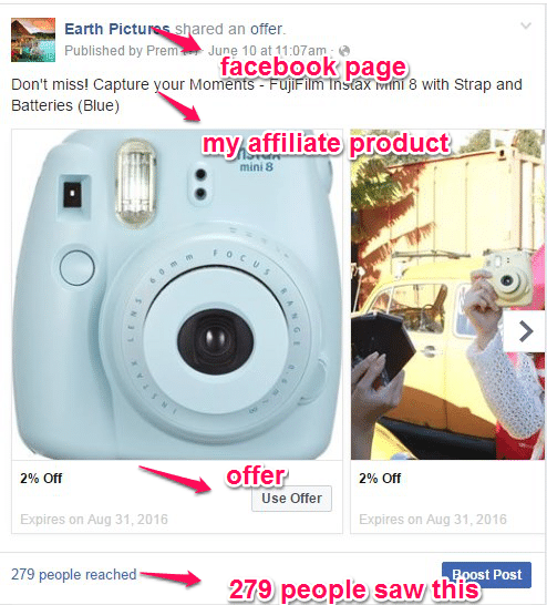 Selling on facebook