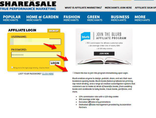 Sharesale Affiliate Login Screen Sharesale affiliate login