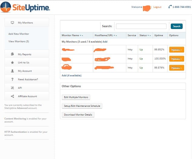 Siteuptime Control Panel Review Siteuptime control panel review