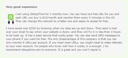 Siteuptime Users Testimonials Siteuptime users testimonials