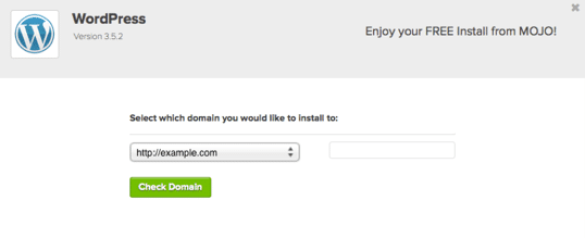 Mojo wordpress check domain