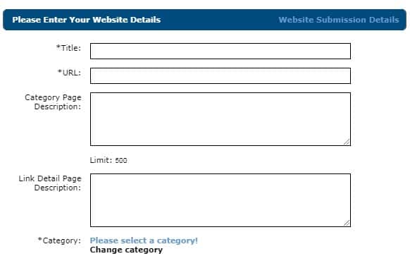 Directory blog submission