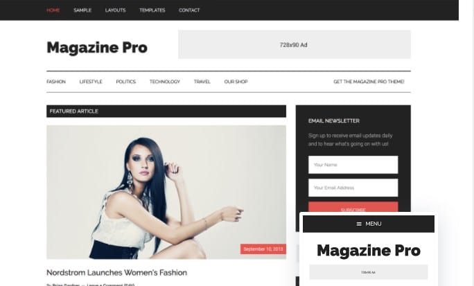 Magazine pro theme