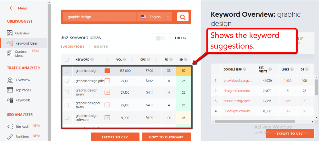 Keyword Suggestions Keyword suggestions