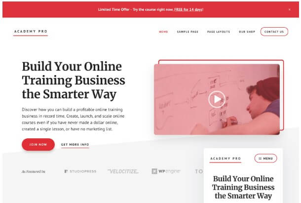 Academy Pro For Best Wordpress Themes For Blogs Academy pro for best wordpress themes for blogs