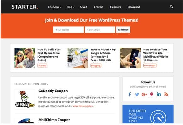 Starter Pro For Best Wordpress Themes For Blogs Starter pro for best wordpress themes for blogs