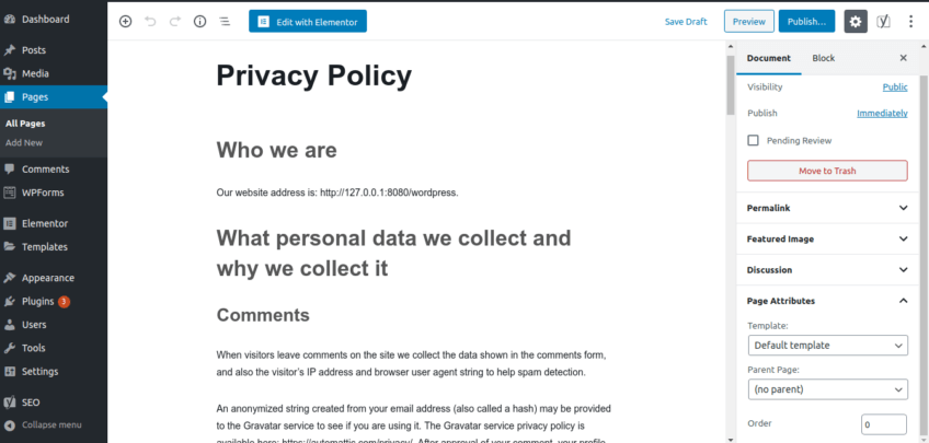 Privacy Policy Creator Privacy policy creator
