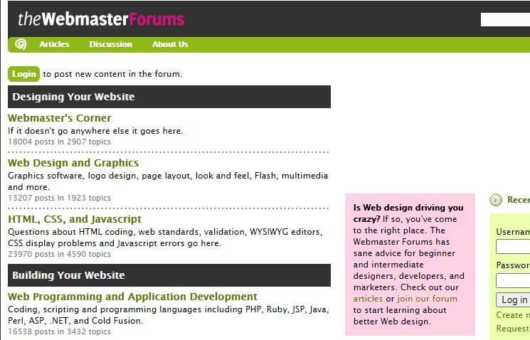Webmaster Forum Webmaster forum