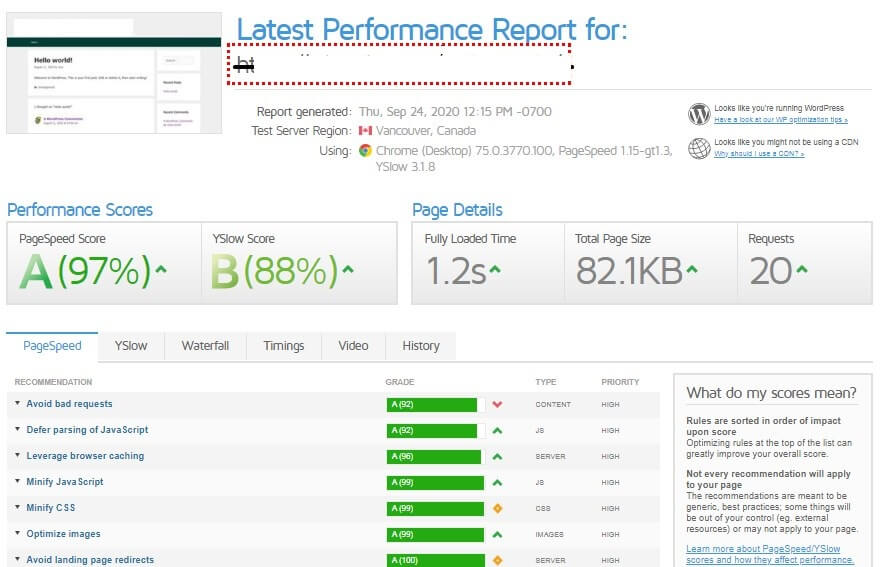 Website Speed Test Results Hostarmada Website speed test results hostarmada