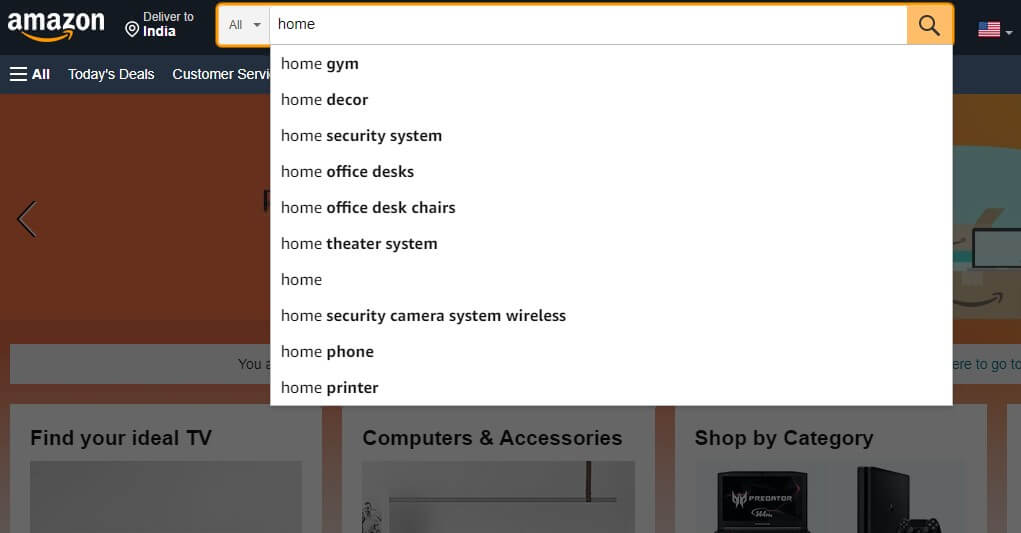 Amazon product search