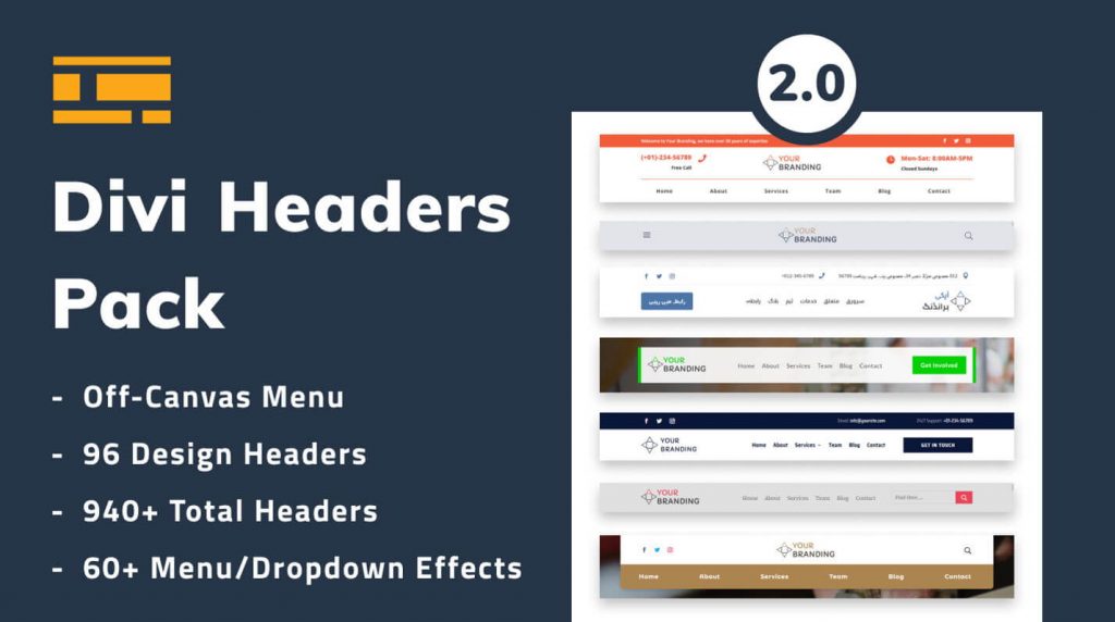 Divi headers pack