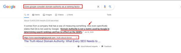 Domain Authority Stated From Google Domain authority stated from google