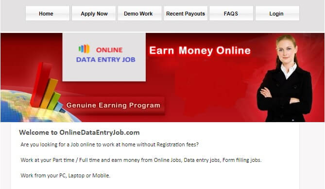 Online data entry job