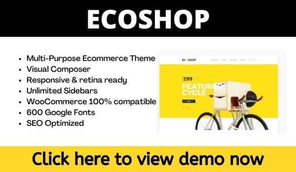 Ecoshop Ecommerce Theme Wordpress Ecoshop ecommerce theme wordpress