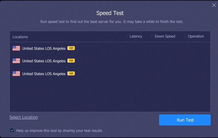 Speed Test 1 Speed test 1