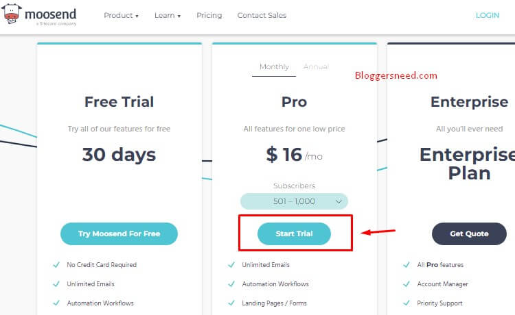 Moosend Plans And Pricing Moosend plans and pricing