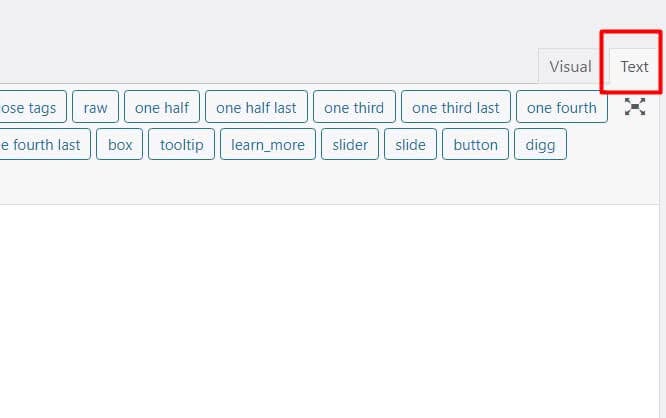 Classic editor text