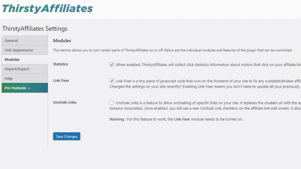 Thirsty Affiliate Modules Thirsty affiliate modules