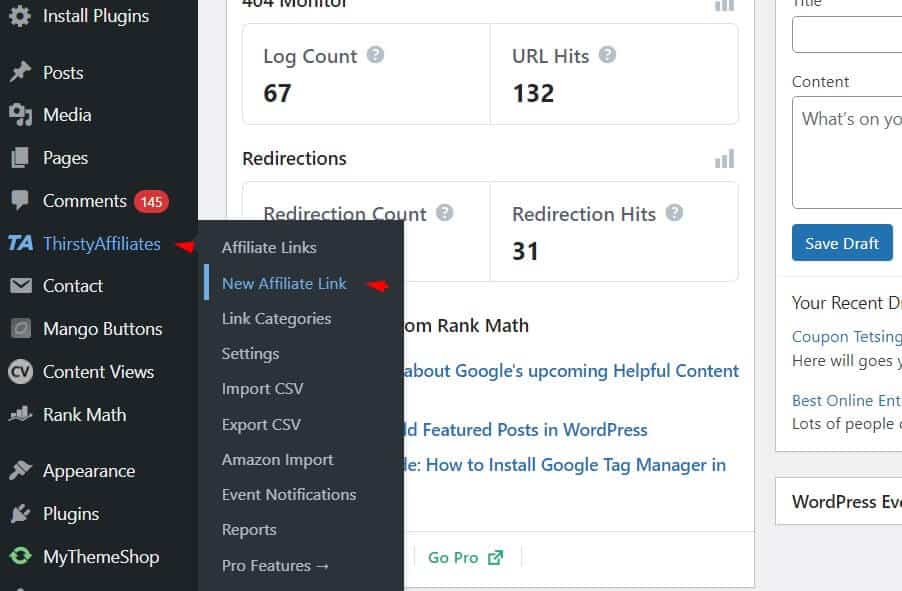 Thirsty Affiliate - New Link Thirsty affiliate - new link