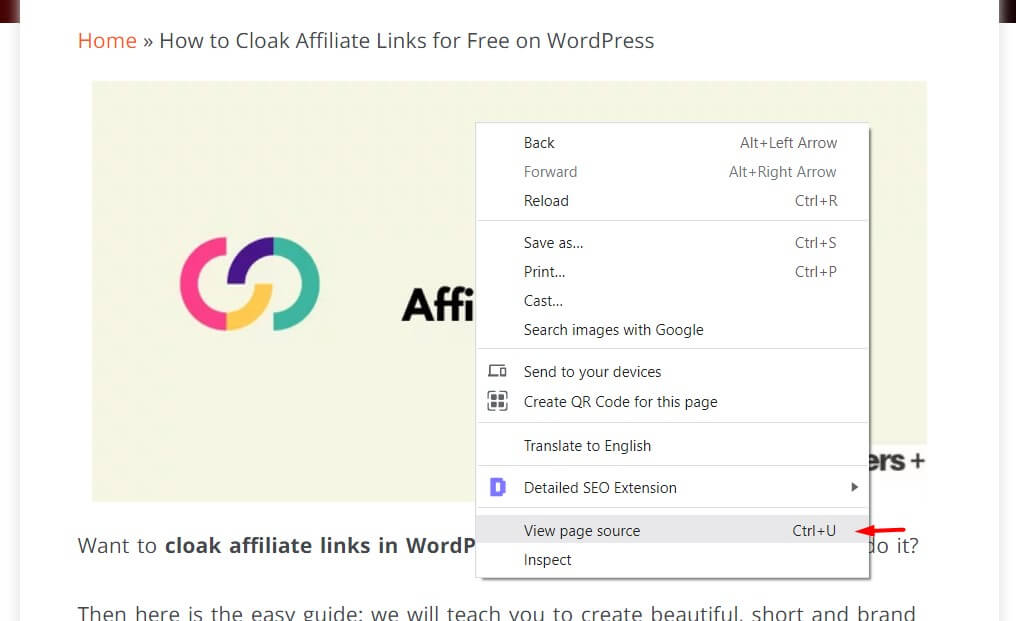 View Page Source View page source