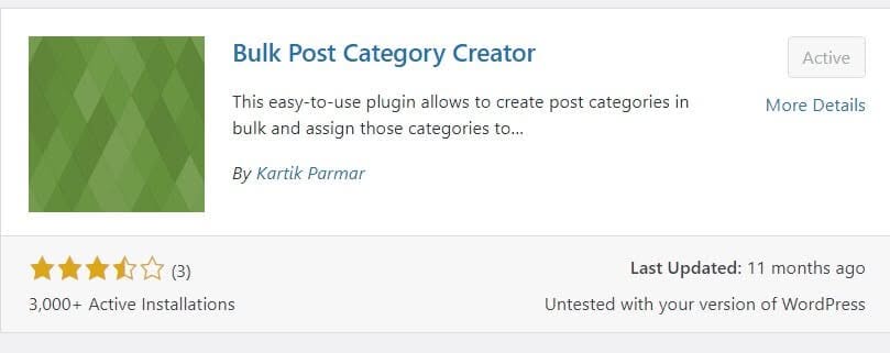 Bulk Post Category Creator Bulk post category creator