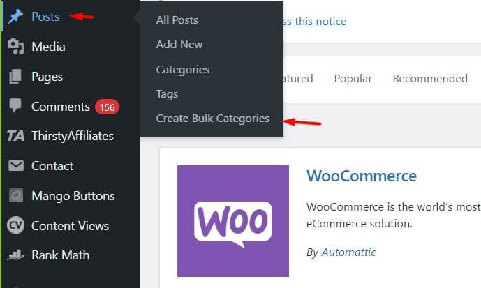 Create Bulk Category Create bulk category