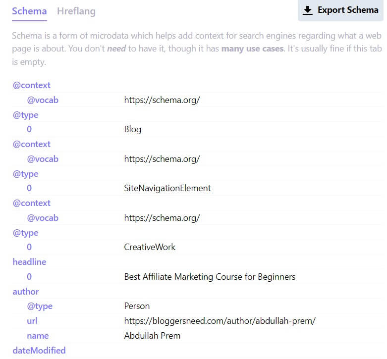 Markup Schema Markup schema