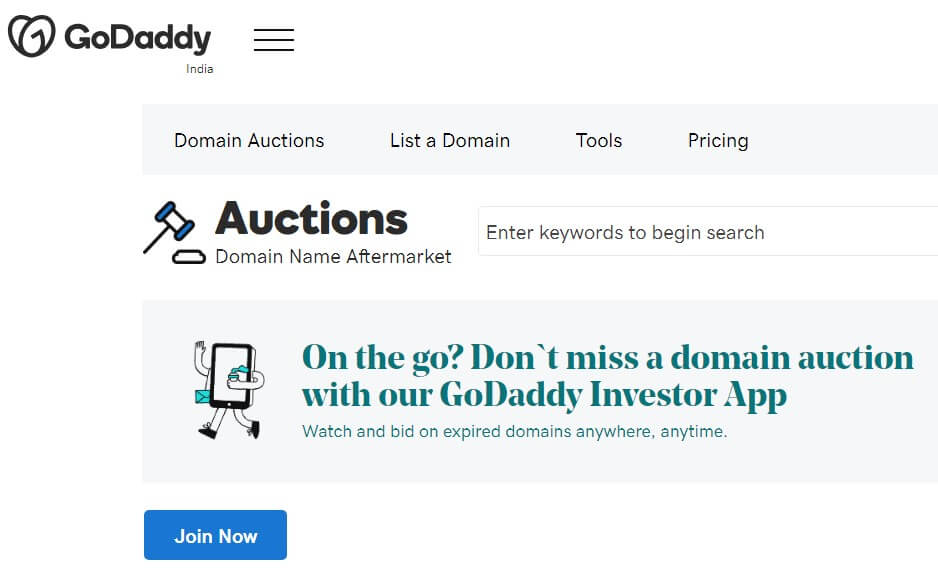 Godaddy auctions