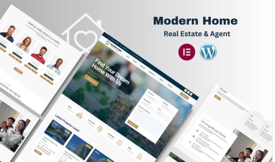 Modern home real estate wordpress theme