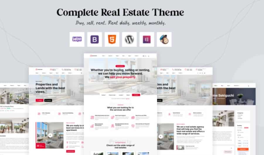 Residential real estate wordpress theme