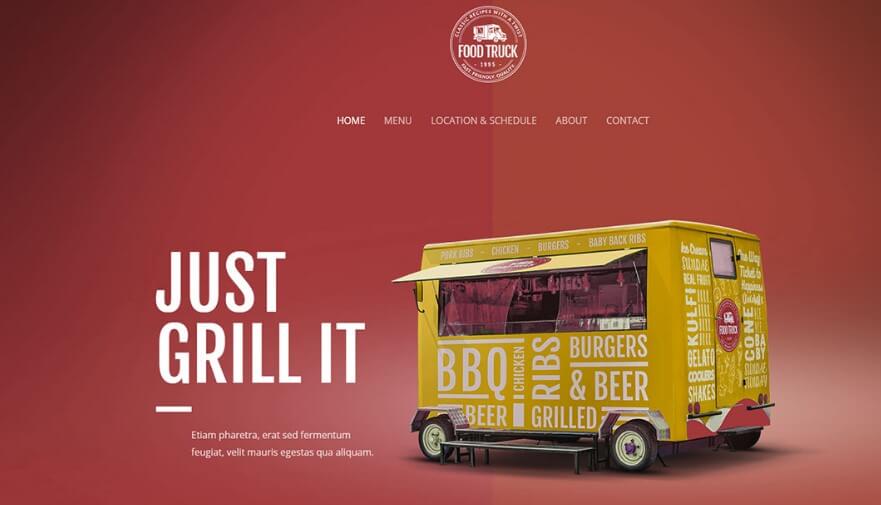 Bbq food truck wordpress theme