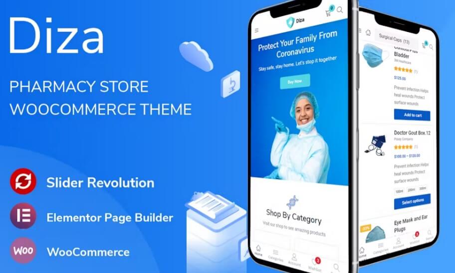 Diza - Pharmacy Store Elementor Woocommerce Theme Diza - pharmacy store elementor woocommerce theme